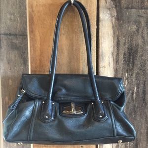 B. Makowsky Black Leather Purse